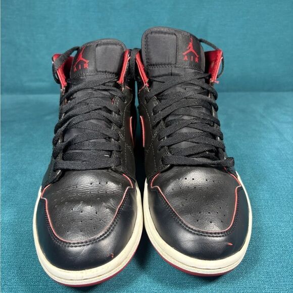Nike Air Jordan 1 Mid Retro Black Red 2015 Shoes Men\'s Size 8 main image 7